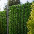 FAIRYTREES 2m Haie végétale artificielle - clôture synthétique pour jardin et balcon - Vert foncé - Hauteur 170cm-0