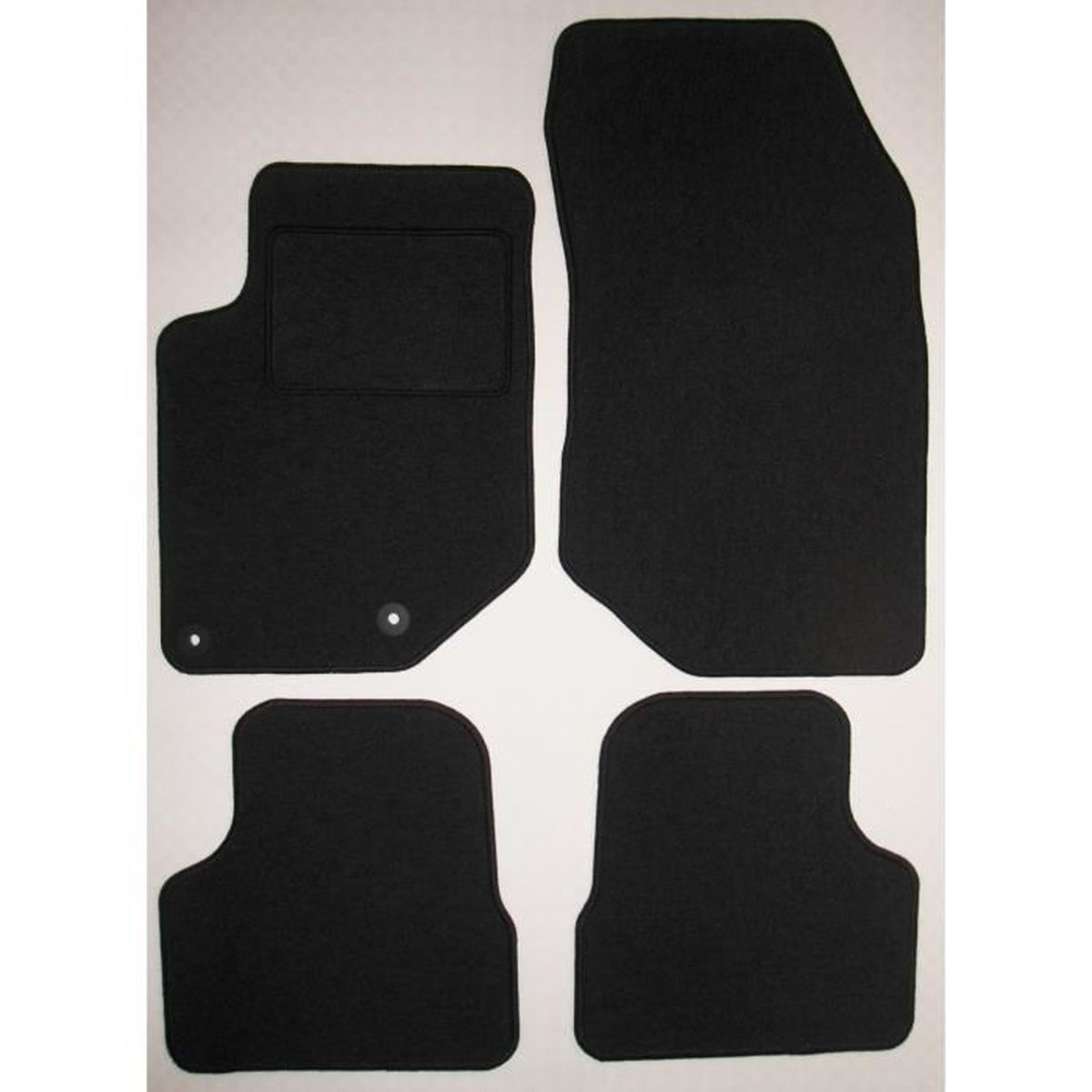 Tapis De Sol Velours Premium Pour Peugeot 208 II (2019-2025) - Noir, Imperméable, Lot De 4 Pièces