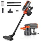 PRUMYA Aspirateur balai - Aspirateur sans sac - 16KPa/600W/1.5L - Filtration Efficace - Silencieux - Cordon 5m - Aspirateur puissant 2 en