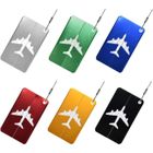 BRAND ONEYOO Étiquette Bagage 6 Pièce Étiquette Valise Avion Etiquette Bagage en Alliage d'Aluminium avec Cordes en Acier Inoxydable