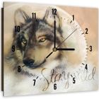 FEEBY Horloge murale, Loup 2 (I-14207) 40x40 cm