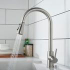 HOMELODY Robinet de Cuisine avec Douchette Extractible 3 Jets Mitigeur Cuisine Brossé en Acier Inox Robinet Mitigeur d'Évier Rotatif à 360°