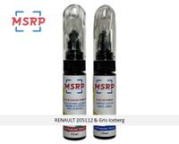MSRP FRANCE - Kit stylos retouche peinture voiture pour RENAULT 205112 & Gris Iceberg - Atténuer rayures ou éclats de peinture