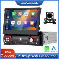 GEARELEC Autoradio 7 Pouces avec Carplay Android Auto GPS Navigation WiFi Bluetooth RDS Caméra de Recul 2+32GO