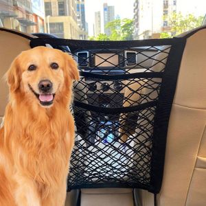Filet De Séparation 3 Niveaux Pour Chien Voiture - Sac De Rangement Inclus - Coffre Et Siège Arrière
