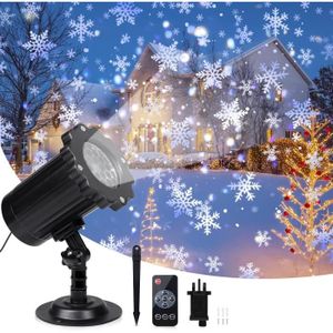 PROJECTEUR LASER NOËL Projecteur de Noël, Projecteur de Flocons de Neige LED avec Télécommande,  imperméable avec de Beaux Flocons de Neige