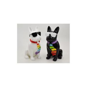 Chien Bouledogue Cravate Noir Et Blanc Fairy Achat Vente