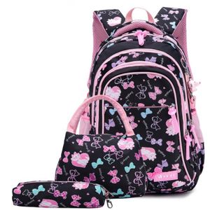 CARTABLE Cartable Fille Primaire CP Enfant - Sac a Dos Ecole Scolaire CE2 Elementaire Ensemble de 3 Pieces avec Sacs à Lunch et Trousse pour 