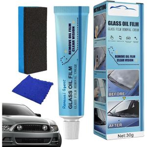 LIQUIDE LAVE-GLACE Car Glass Oil Film Cleaner Set,Car Glass Oil Film Remover,Glass Film Removal Cream,Glass Film Removal Cream Safety And Long-Term