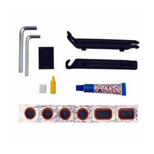 JIASHA Kit de Réparation pour Pneus de Vélo Rustine Velo Kit Kit de  Réparation de Chambre à Air, pour Motos, BMX, Caoutchouc Gonflable
