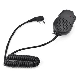 TALKIE-WALKIE Garosa double haut-parleur PTT Micro haut-parleur PTT à 2 broches pour talkie-walkie radio bidirectionnel Baofeng UV-82