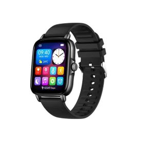 Montre connectée sport Smart Watch Montre connectée Noir Bracelet silicon