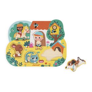 PUZZLE Puzzle en Bois à Tenons Campagne JANOD - Animaux -