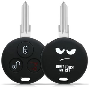 kwmobile Accessoire cl/é de Voiture pour Saab Coque pour Clef de Voiture Saab 3-Bouton en Silicone Noir /Étui de Protection Souple
