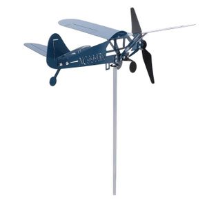 GIROUETTE - CADRAN Pwshymi Sculpture 3D Airplane Weathervane Metal Bl