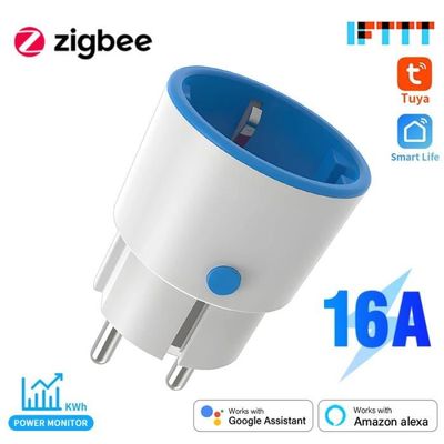 Tuya Smart Zigbee 3.0 Prise d'alimentation 16a Prise UE 3680w