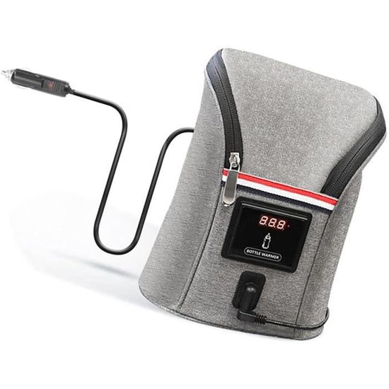 Chauffe-biberon Nomade USB - 21 Niveaux Température (40-60°C), écran LCD, Pour Voiture, Voyage, Maison