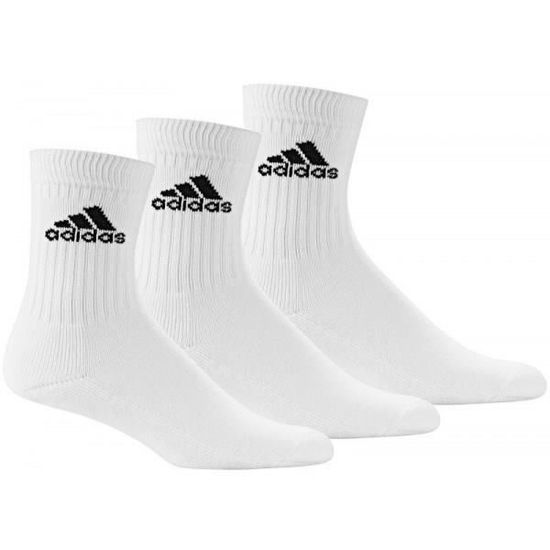 ADIDAS Lot de 3 Paires de Chaussettes - Homme - Blanc Blanc et