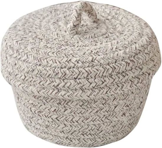 Boîte De Rangement En Corde De Coton Avec Couvercle - Motif Chien Mignon, Grand 24x24x22 Cm - 4