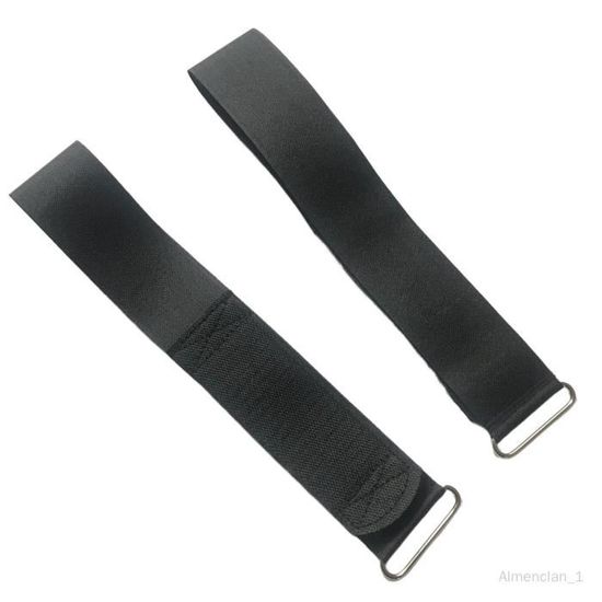Sangles Pédale Vélo D'appartement GGUFAY - 2 Paires Noires - Réglables Et Antidérapantes