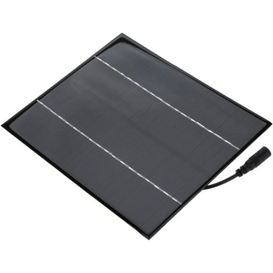 Panneau Solaire 24W 12V étanche - 15x15 Cm - Monocristallin - Pour Lampes, Caméras De Jardin, Camping