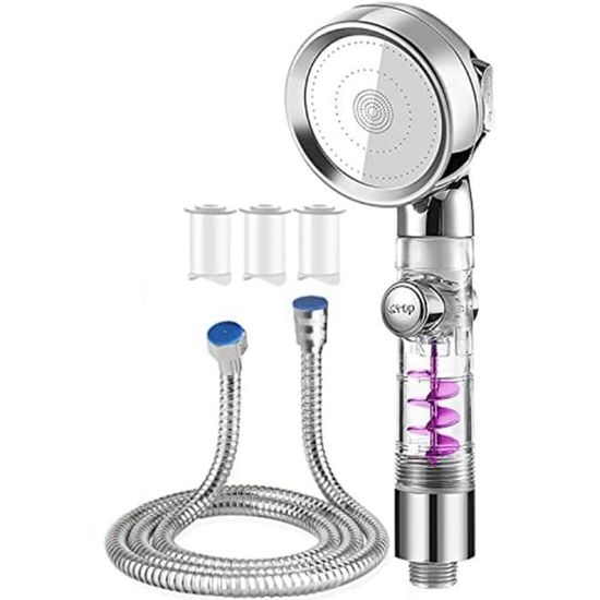 Pommeau De Douche Anti-calcaire Haute Pression | 4 Modes Jet + Filtre + Tuyau 1.5m | Économie D'eau 30% - 6
