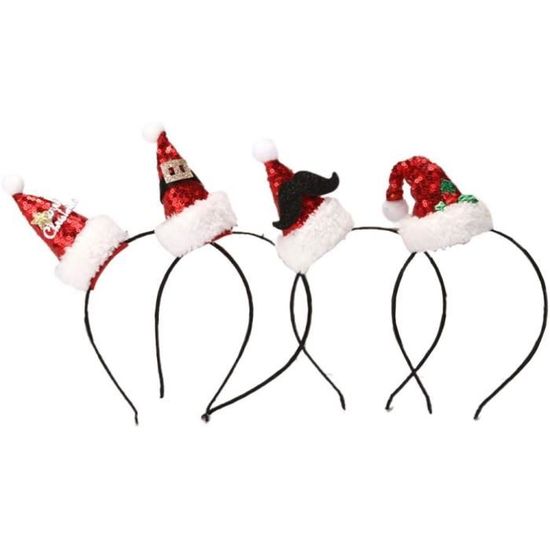 48 Mini Chapeaux De Père Noël En Peluche - 3 Tailles (7cm, 12cm, 17cm) Pour Déco Noël, Loisirs Créatifs, Bonbons