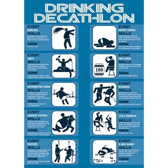 Téléchargement gratuit Images Drinking Decathlon Humour Alcool 61x91 5cm Affiche Poster dernière salutations