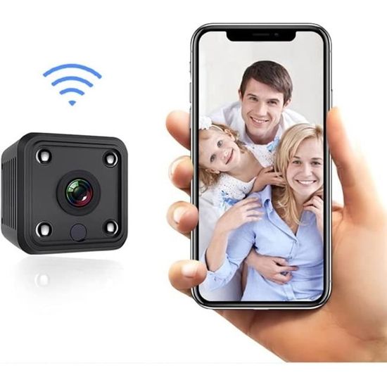 Caméra Espion WiFi Mini 1080P - Vision Nocturne, Détection De Mouvement - Pour Surveillance Intérieure/extérieure - Application HIDVCAM