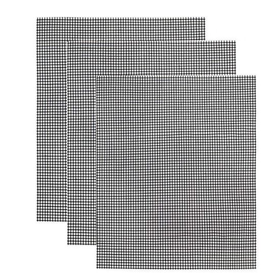 Lot De 3 Tapis De Barbecue Antiadhésifs 33x40 Cm - Téflon Réutilisable Pour Grill