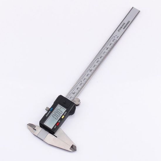 Pied à Coulisse à Cadran En Acier Inoxydable 150 Mm - Précision 0.01 Mm - 4 Mesures : Intérieur, Extérieur, Profondeur, Marche