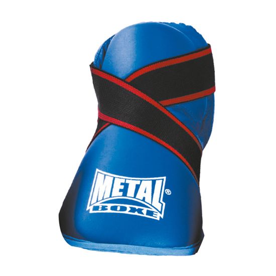 Protège-Pieds Metal Boxe Rouge - Coque PVC Rembourrée - Tailles M - Pour Sports De Combat