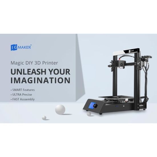 Impriamnte 3D Imprimante DIY KIT JGAURORA Magic 220 x 220 x 250mm Métal Cadre Détection de Filament Résumé de panne de courant