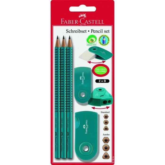 FABER-CASTELL Kit d'écriture GRIP TWO TONE, carte blister - Autres