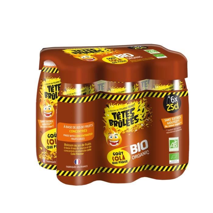 Boisson TETES BRULEES goût COLA pack 6x25cl
