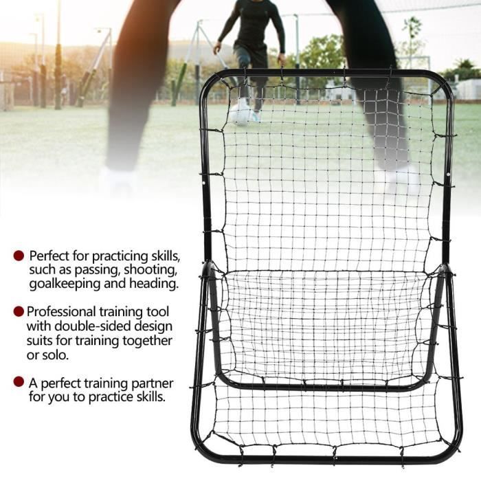 Filet élastique double face réglable Rebounder pour la formation de baseball de football Simple à assembler