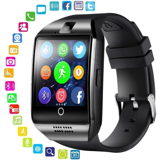 Montre connectée Q18 caméra Bluetooth Smartwatch support carte SIM Fitness Tracker