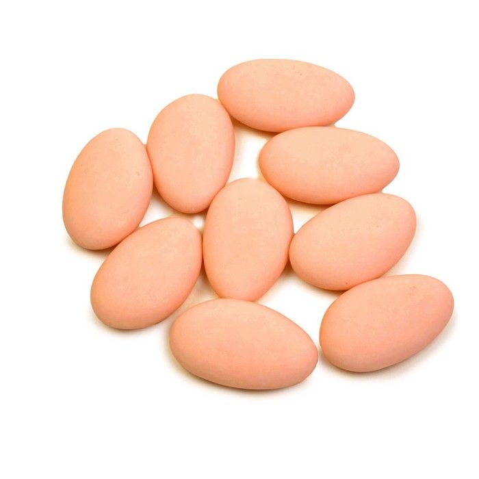 Dragées amandes fines tendres 1kg - Coloris saumon - Fabrication française