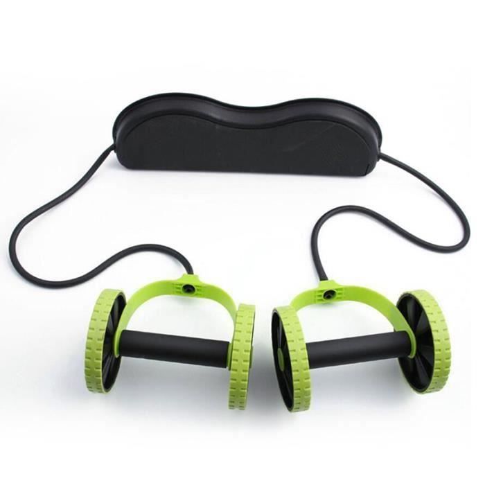KEKE-Multimode Exercices Roue Abdominale avec la corde de traction Appareils de Fitness Munit d’Un design pour Genoux