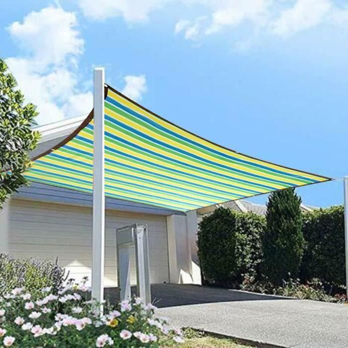 BRAVOTW Anti-UV Voile D'ombrage Rectangulaire Jardin PIN à 12 aiguilles Couleur 3x4M