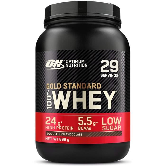 Optimum Nutrition Gold Standard 100% Whey Protéine en Poudre avec Whey IsolateProteines Musculation Prise de MasseDoubleRich 4
