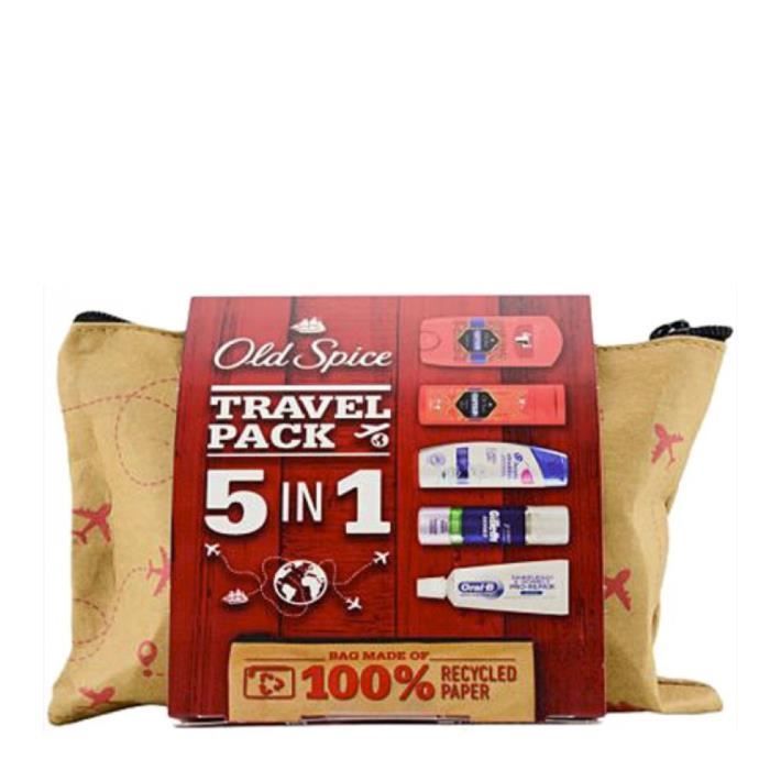 Trousse de toilette spéciale voyage pour Homme - 5 pièces