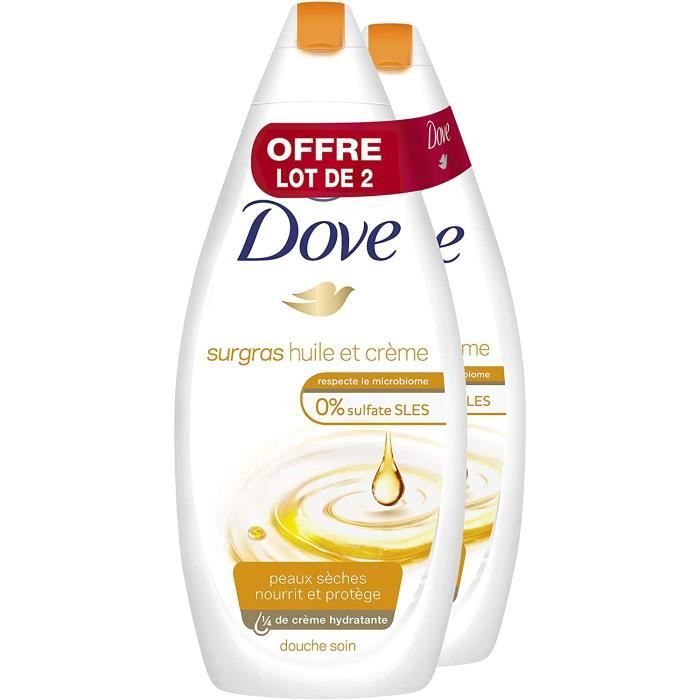 BAIN Dove Gel Douche Surgras Sans Sulfates, Huile et Crème pour Peaux Sèches (Lot de 2x750 ml)16