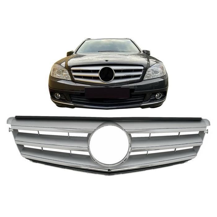 Grille avant pour Mercedes C W204 S204 Limo Station Wagon 2007-2014 Sport Argent