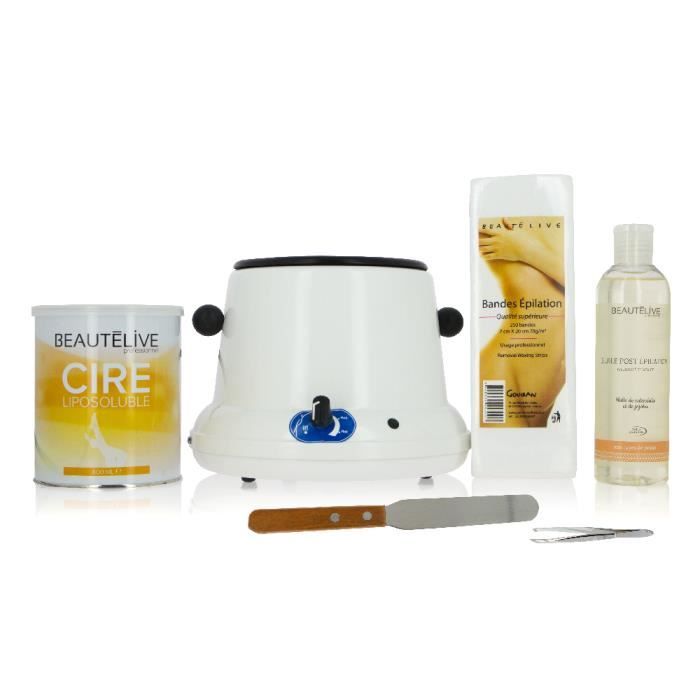 Beautélive Kit épilation chauffe cire Elegance, Kit épilation Corps et visage