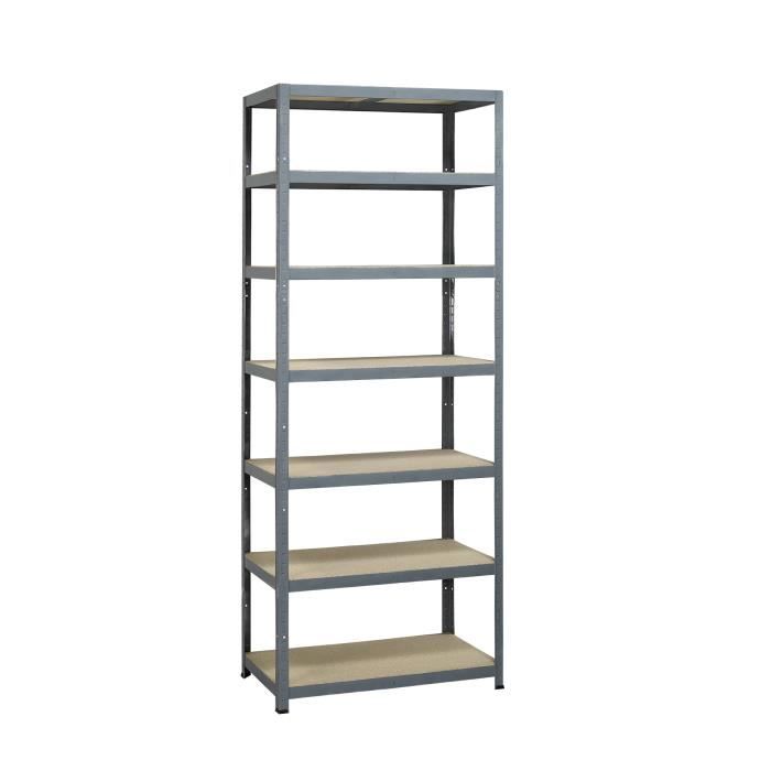 Avasco Strong Tower Etagère haute à 7 tablettes Taille L - 91x48x7cm