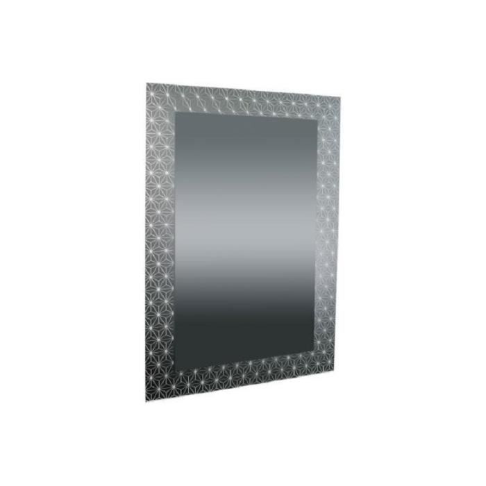 Miroir Rectangulaire Impression Etoiles Anthracite 90x60 DOLIPA