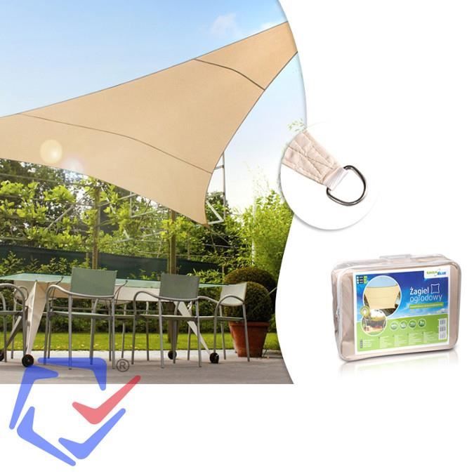 GreenBlue GB504 Voile solaire carrée UV creme jardin piscine 4m