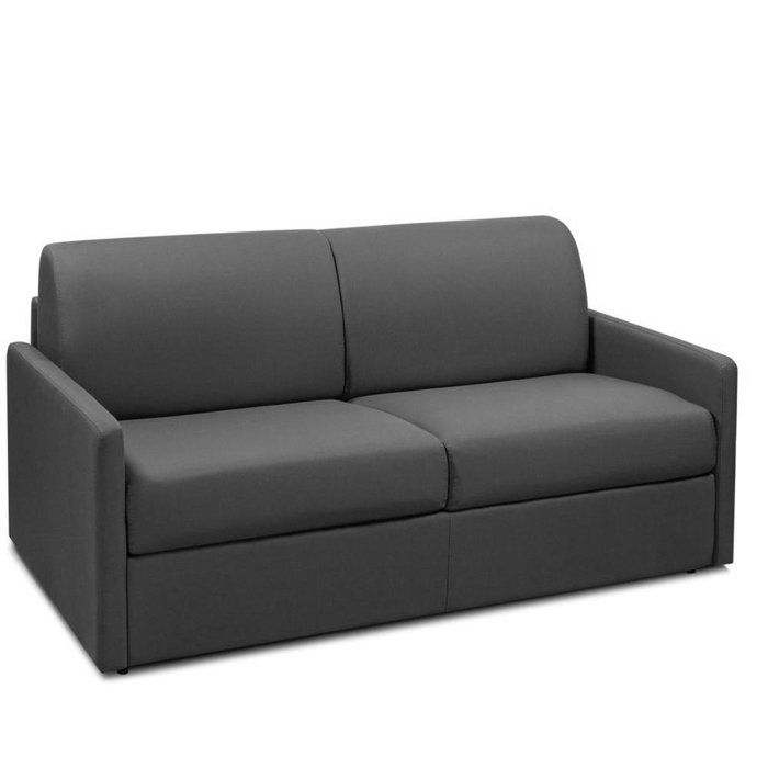 Canapé convertible PARADISO RAPIDO 160cm matelas 14cm gris anthracite gris tissu Inside75
