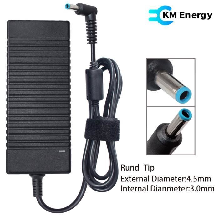 KM ENERGY CHARGEUR SECTEUR ADAPTABLE (120W) POUR Hp Envy 15-K115Nf, 19.5V 6.15A 120W [Connectique micro]